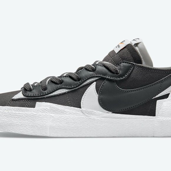 Nike Sacai Blazer Low Men's Sz 11 Iron Grey DD1877-002 White NEW 2021 Bl… - Picture 5 of 9